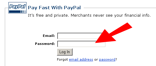 PayPal login